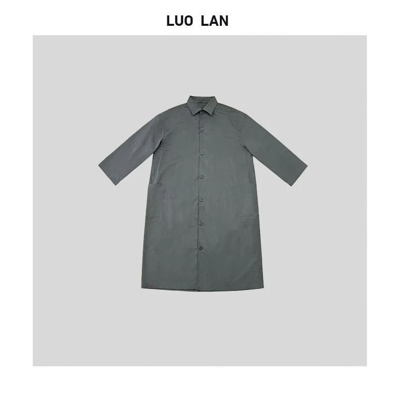 【KAREN】早春博主风小众宽松日系复古薄风衣长款 YLM0062