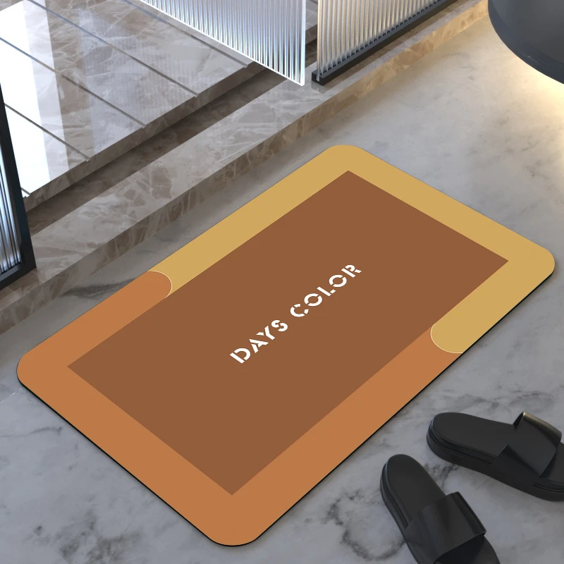 K128【60*90cm】硅藻泥地毯入户门口玄关地垫客厅卧室卫生间防滑垫