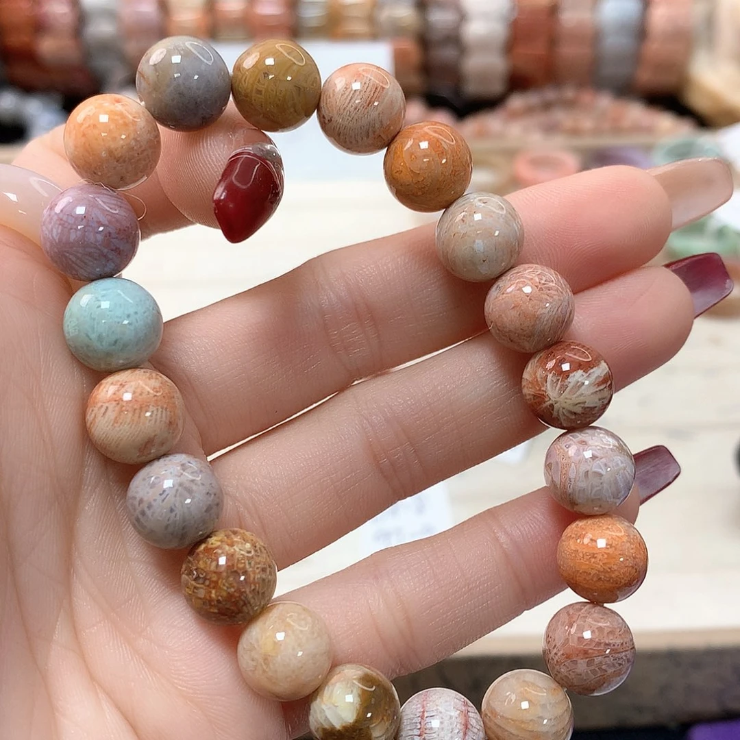 硅化珊瑚（珊瑚玉）手链未镶嵌用****?710