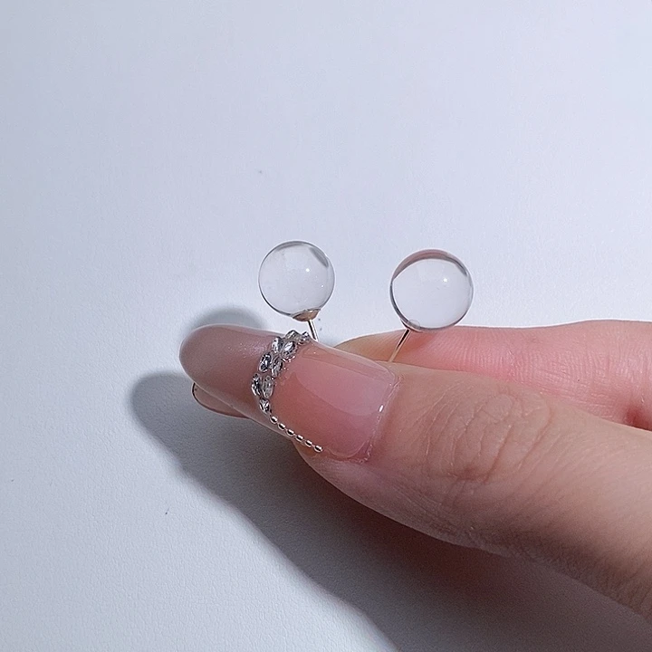 银S925镶嵌耳饰水晶耳钉