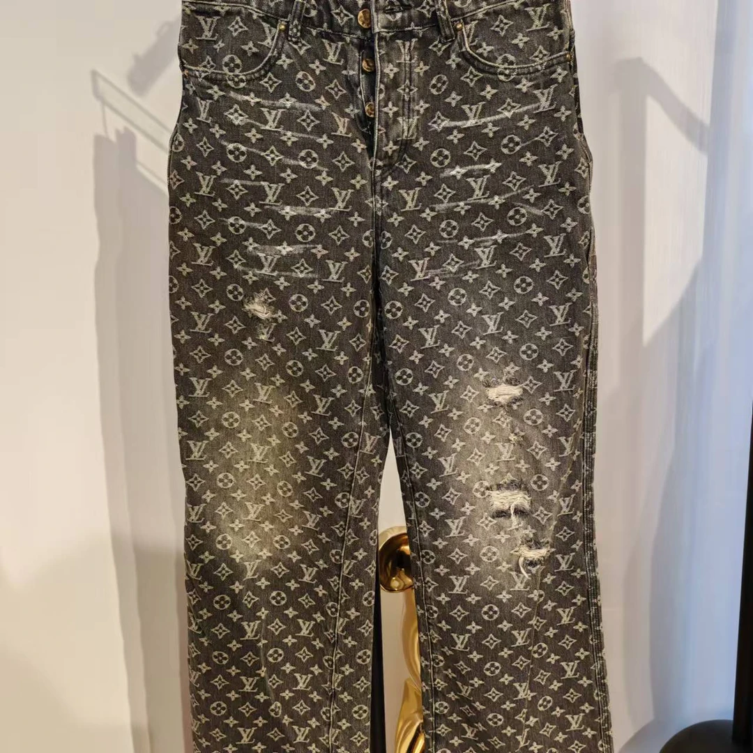 99新 LouisVuitton/路易威登 破洞老花牛仔裤  226