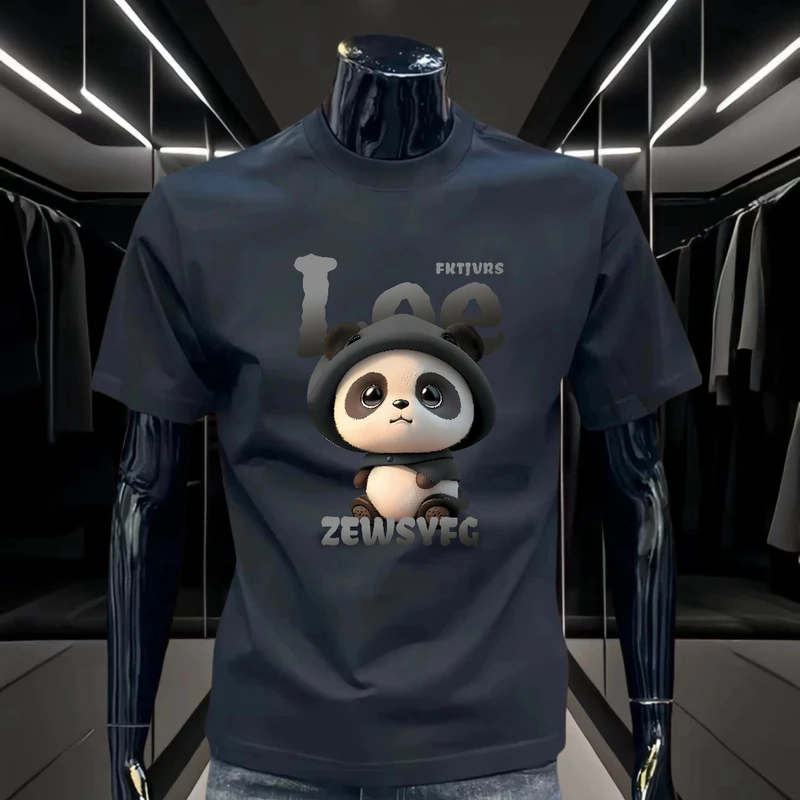 潮牌2025夏季爆款男士纯棉短袖T恤休闲百搭轻奢高档体恤百搭上衣T