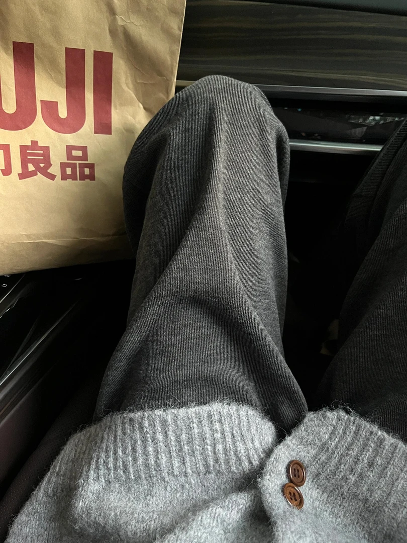 深灰色垂感糯米裤女秋季新款高腰宽松显瘦慵懒风小个子休闲阔腿裤