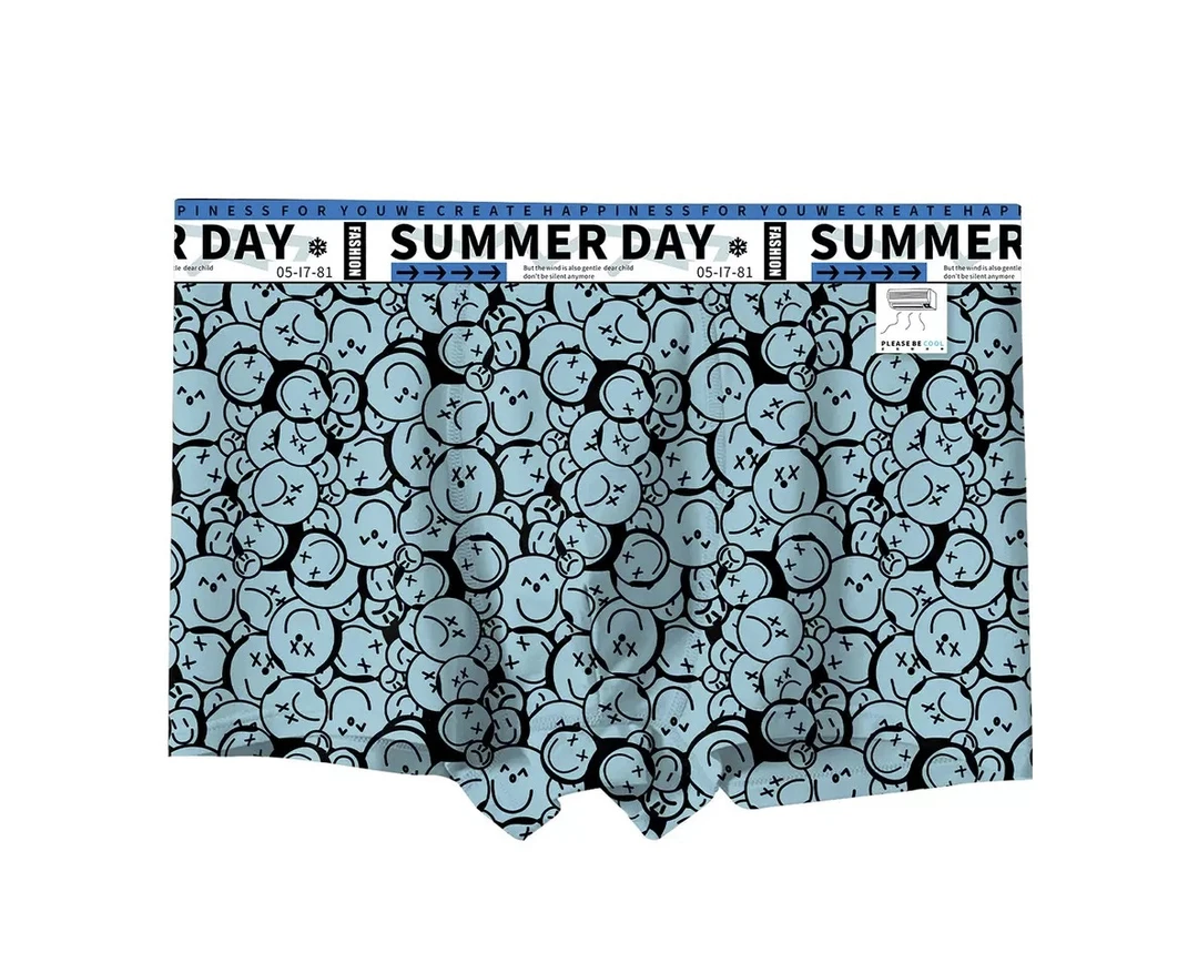 云朵平角裤透气中腰男平角内裤潮流个性内裤四角裤