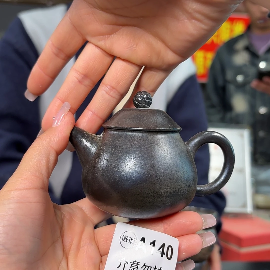 杯坭兴陶纯柴烧原矿泥料纯手工壶