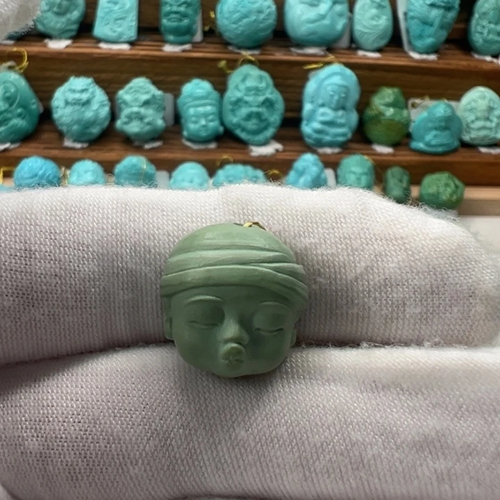 绿松石未镶嵌嘟嘟15mm