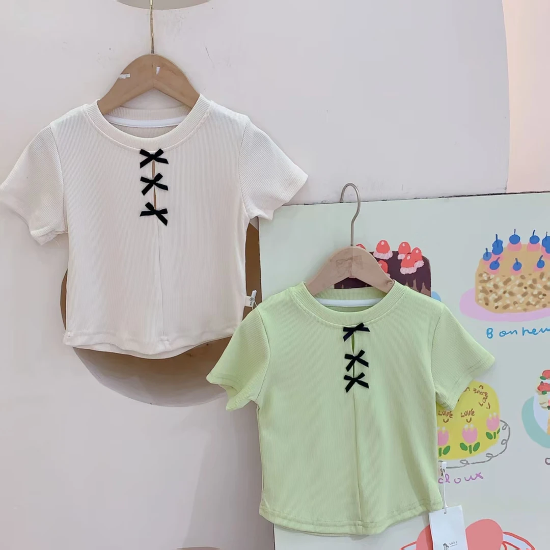 【线下品牌小马家】女童夏季韩版棉质休闲短袖T恤 251633