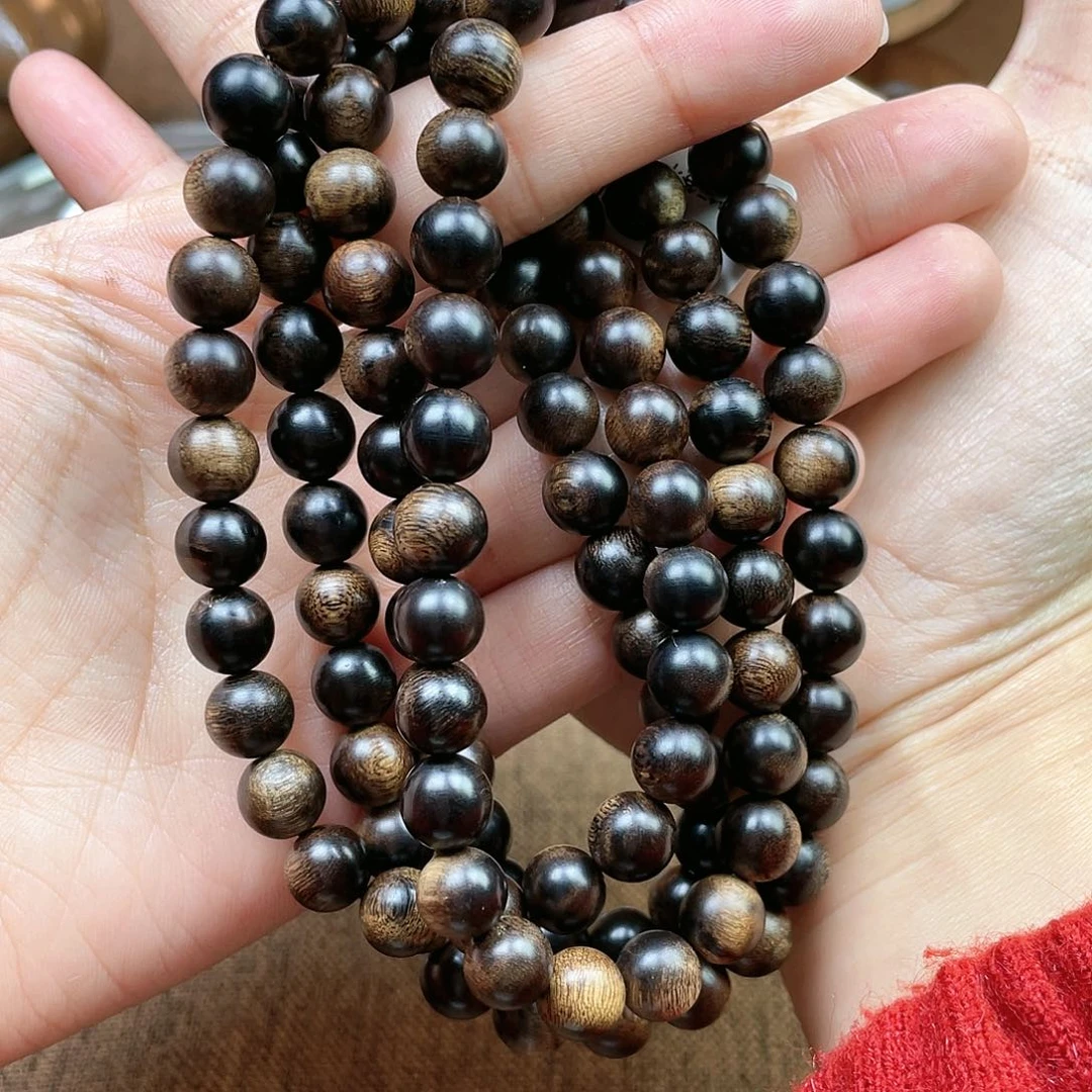 沉香手串林*伸越南芽庄白奇楠玉化瘿子瘤疤0.8