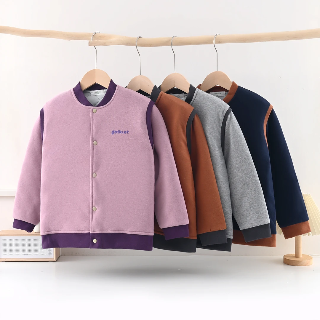 【校服神器】新款童装儿童童装男童中大童冬季针织棉保暖三层外套