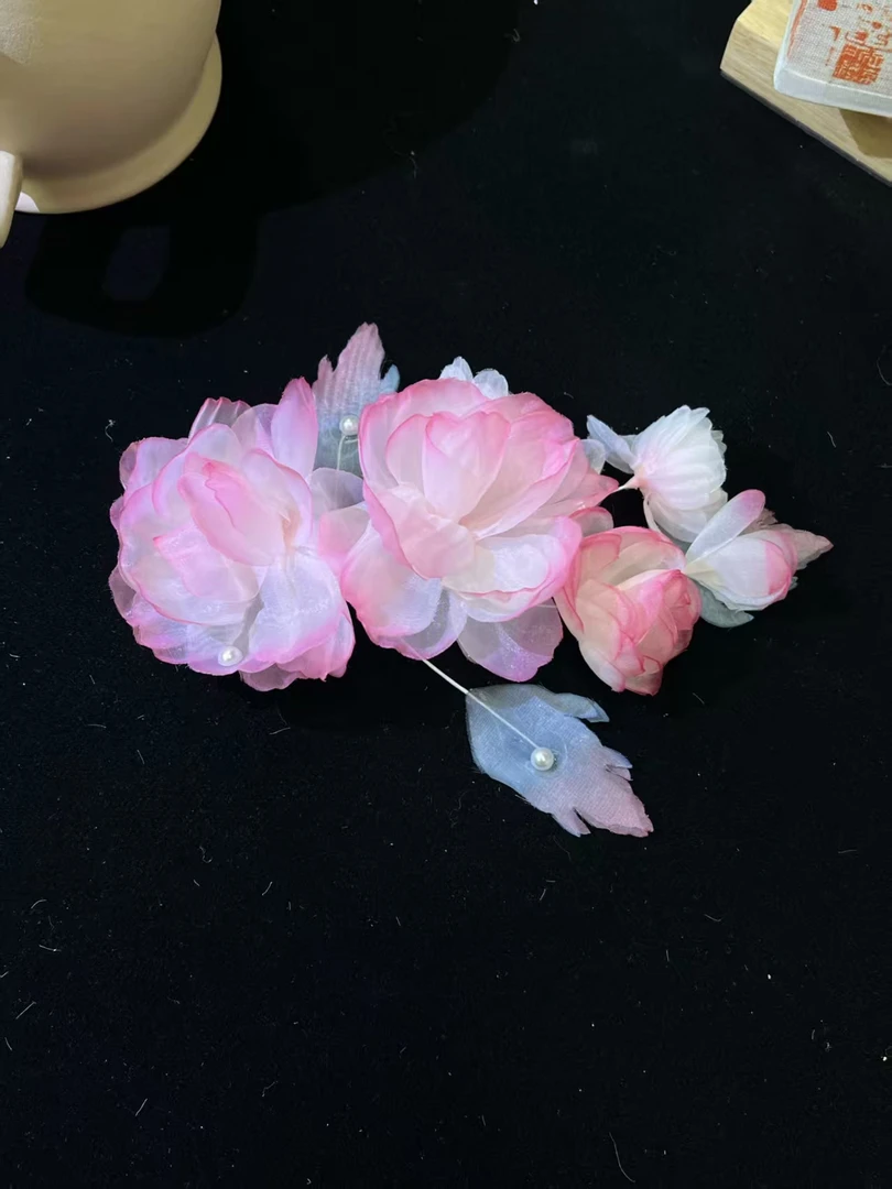 云鬓花古风饰品古装发饰仙气飘飘烫花 （孤品汉服头饰B526