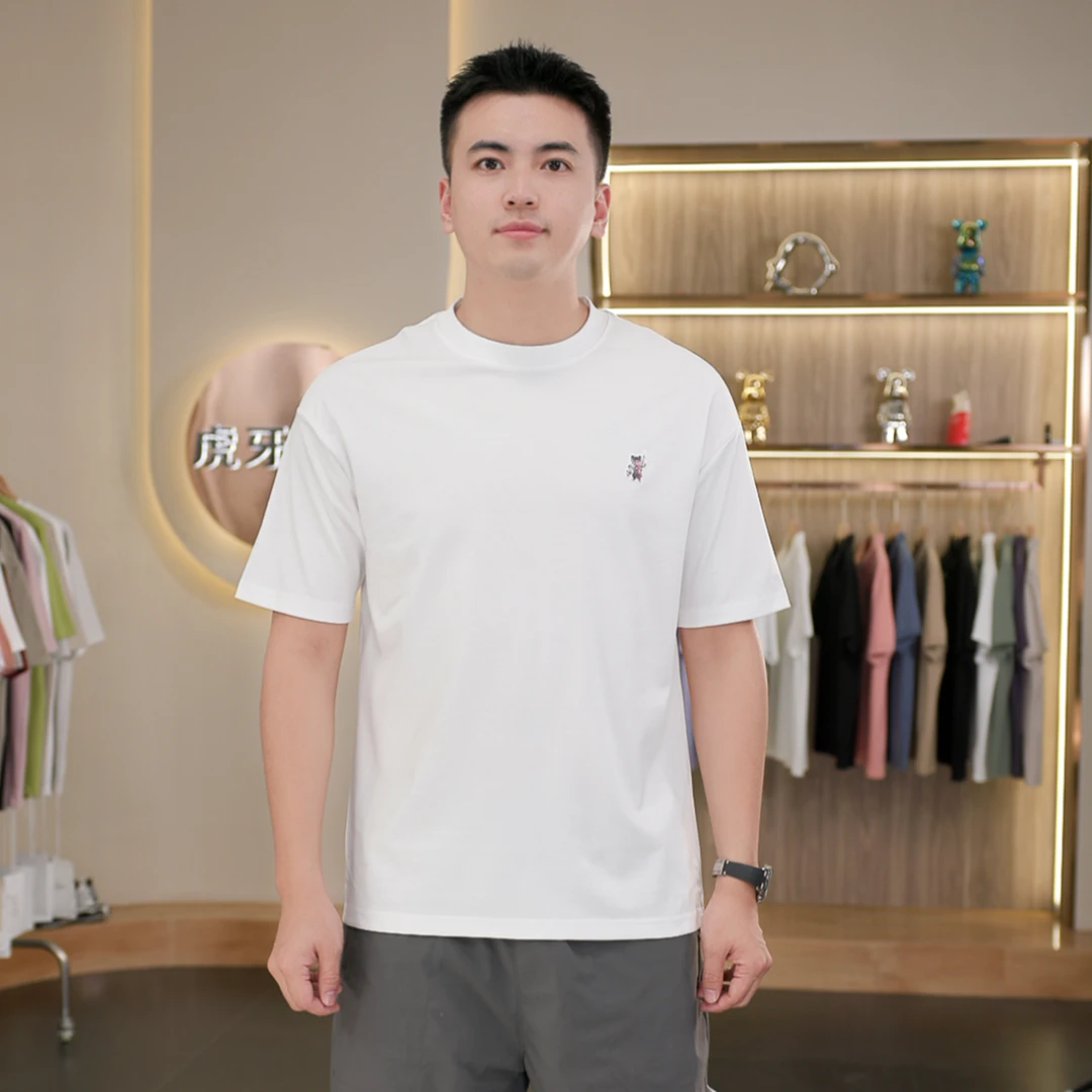 【虎牙兄弟】夏季圆领简约短袖男哪吒印花百搭透气舒适T恤男士 K558