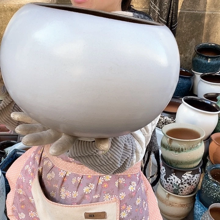 紫砂花盆正品口22高22