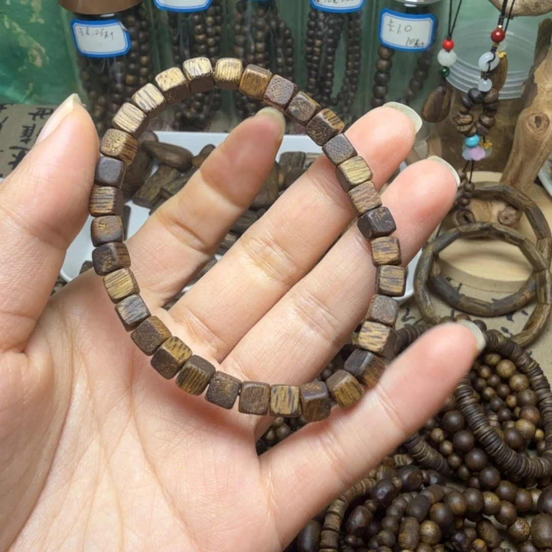 沉香碎屑沉香卡5方糖珠