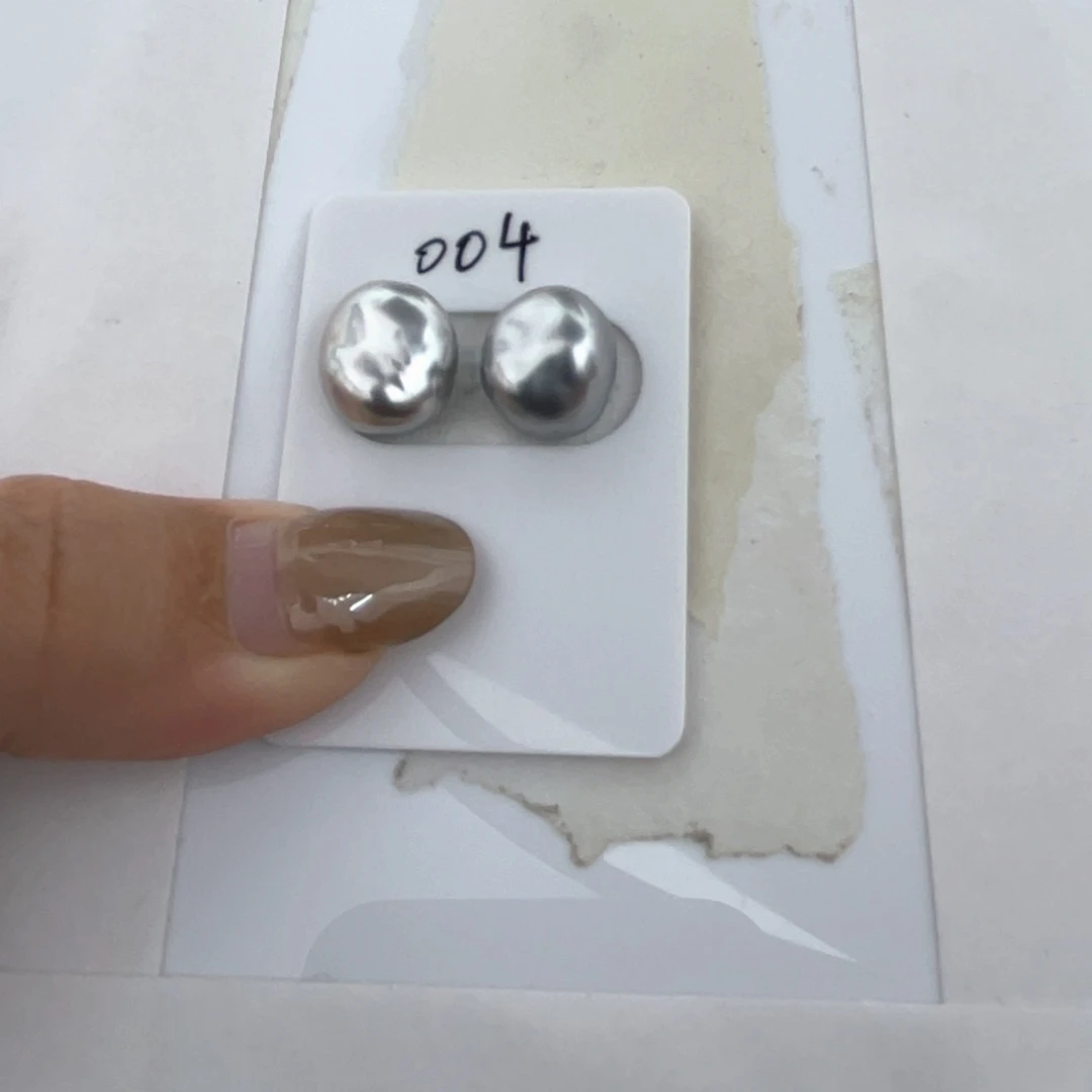 海水珍珠裸珠海水珍珠大溪地铂金灰keshi 裸珠