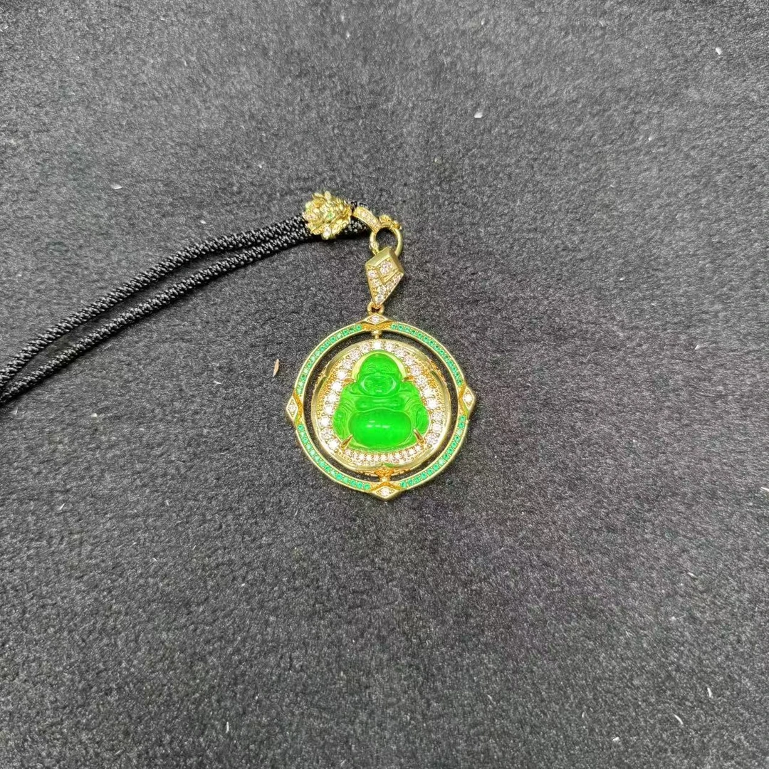 天然非洲翠冰阳绿佛公吊坠 Y256—多样性发