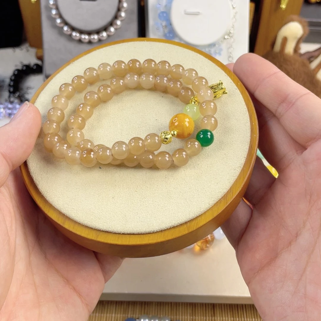 针钠钙石手饰银S925镀金镶嵌