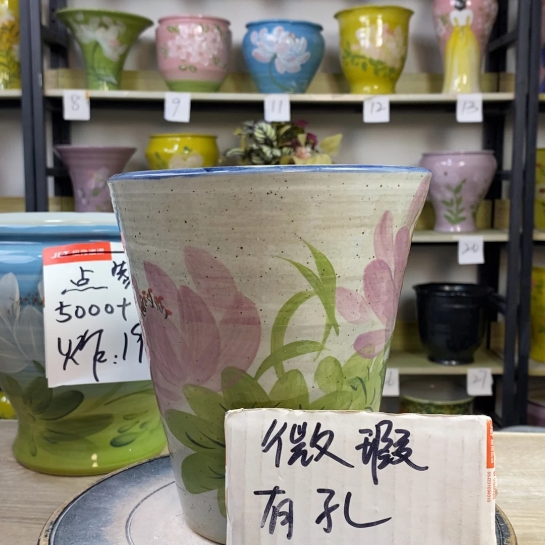 景德镇手工手绘陶瓷花盆