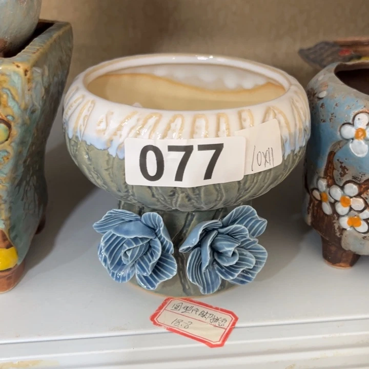 紫砂花盆粗陶材质多肉花盆