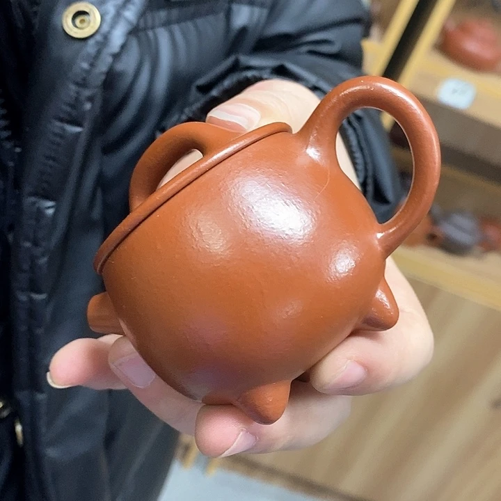 紫砂茶壶枣**肠原矿紫砂壶  手工制作