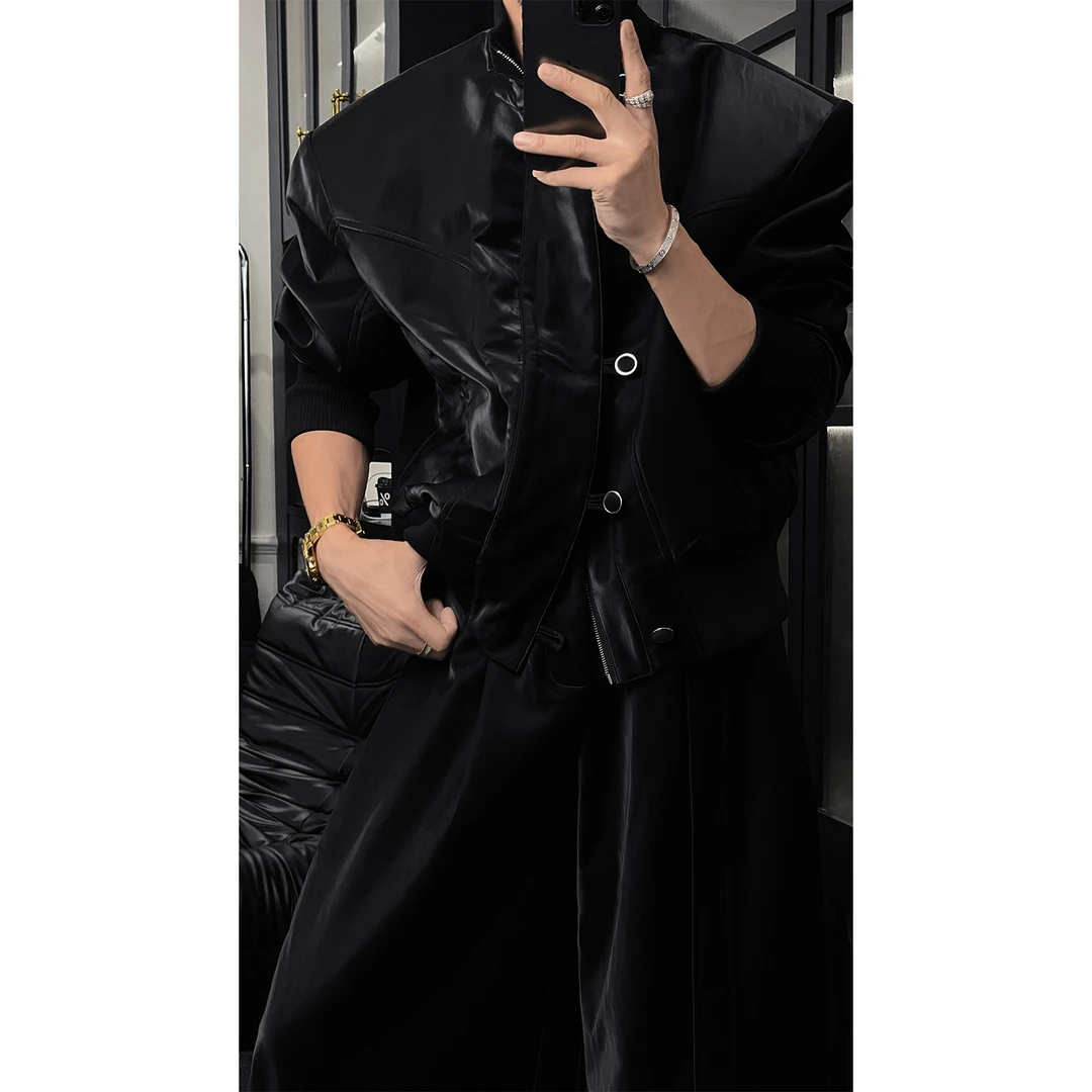 龙叨叨秋季新品原创重磅设计夹克套装男潮流高级感简约外套休闲裤