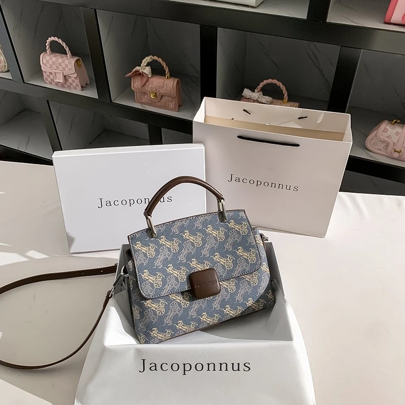 【雅各邦】真皮邮差包女士2025新款包包轻奢高级感小众大容量手提包