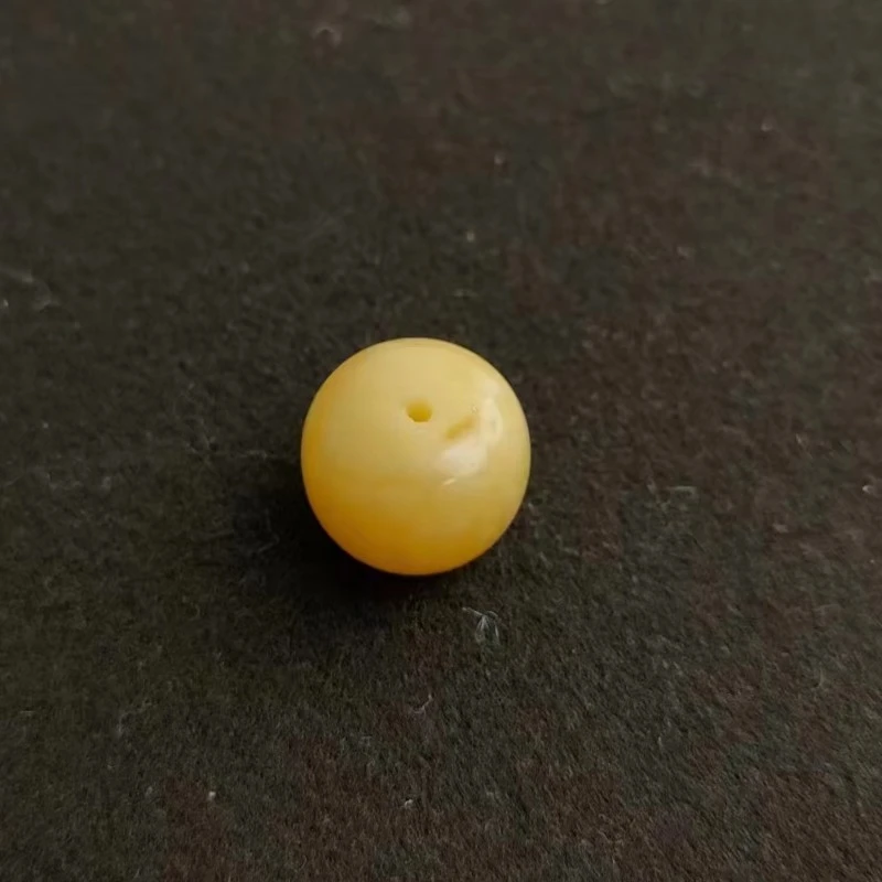 S4743 精品俄料蜜蜡老型墩子顶珠文玩配饰(微瑕)