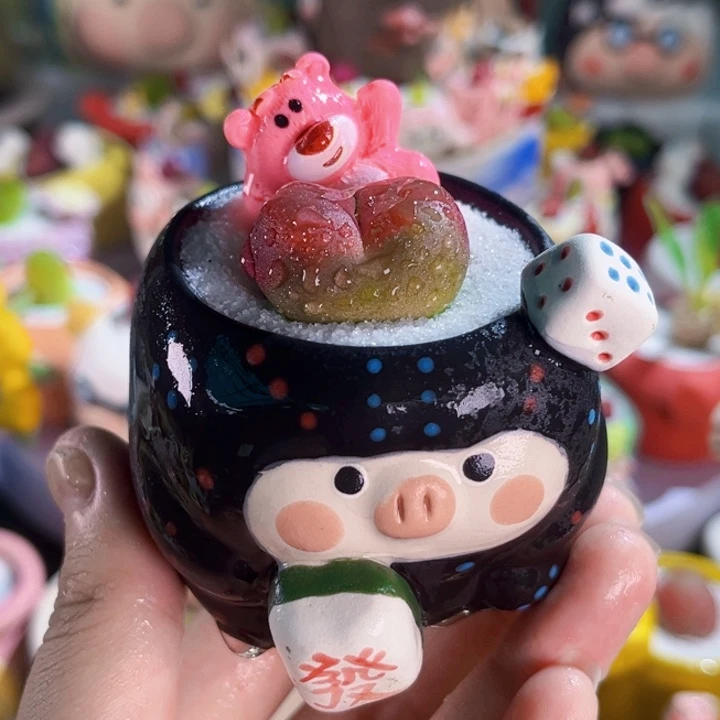 032手工盆毛汉尼连盆带土包邮