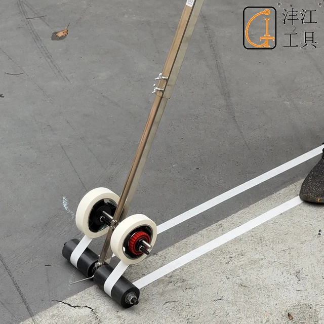 胶带快速划线机仓库警戒线球场车位地面划线粘贴器美纹纸粘贴工具