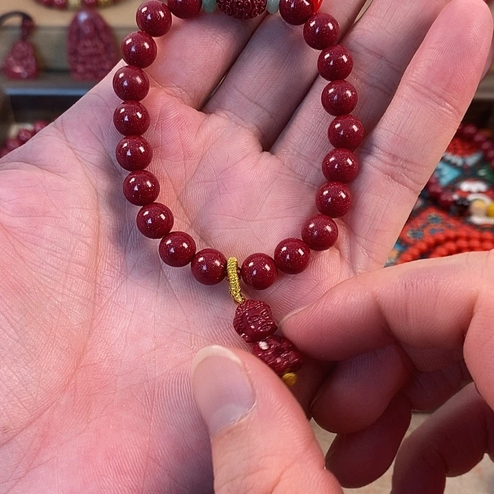 天然辰砂紫金砂卡8佛像款