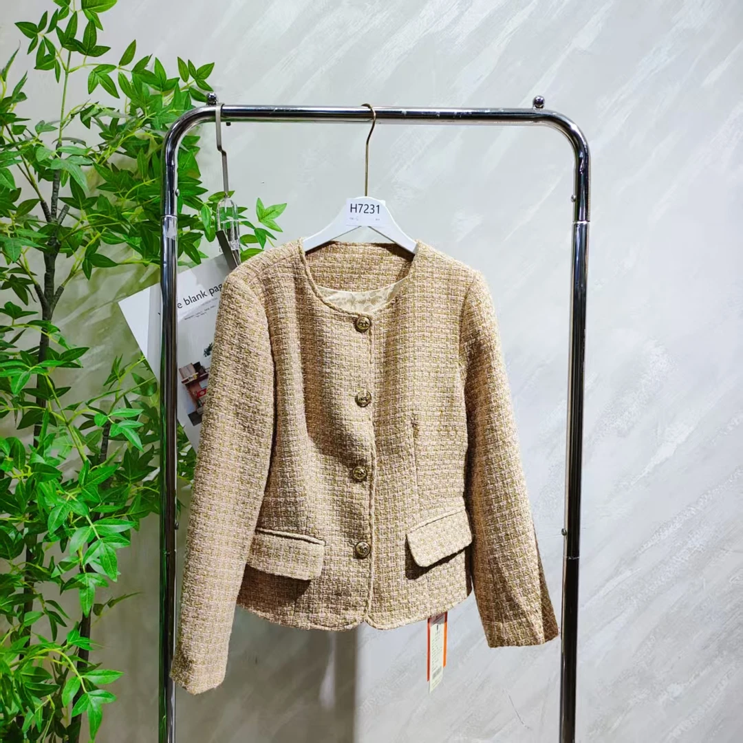 【H7231】女士气质轻奢百搭小香风外套