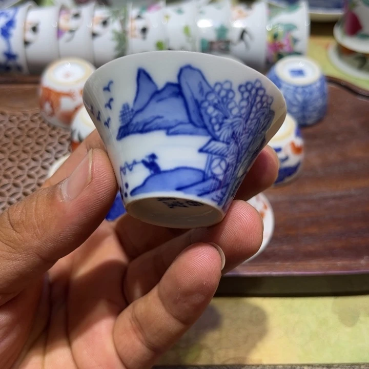 纯手绘精品盖碗杯