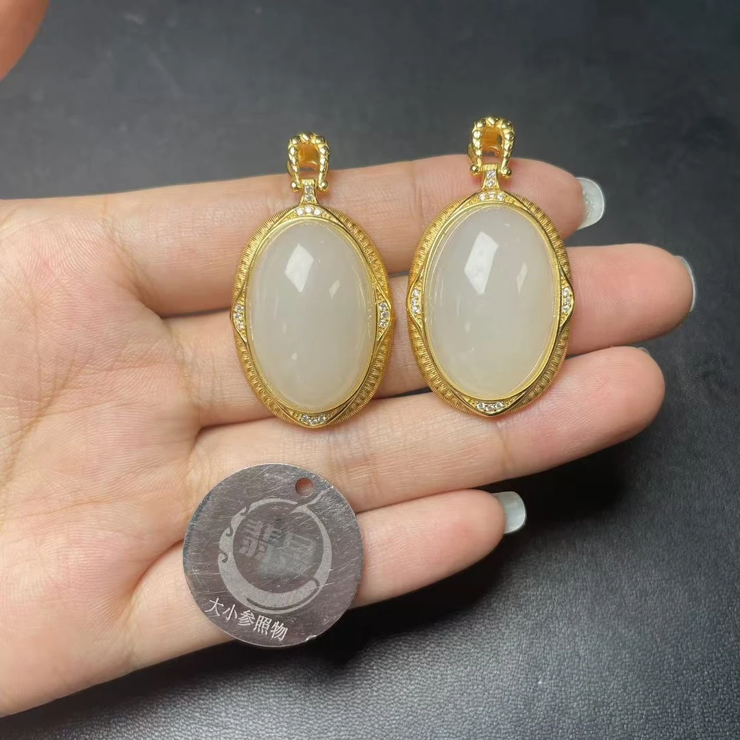 翡昱-N3-48267-和田玉吊坠S925银镶-多样性发其一-C