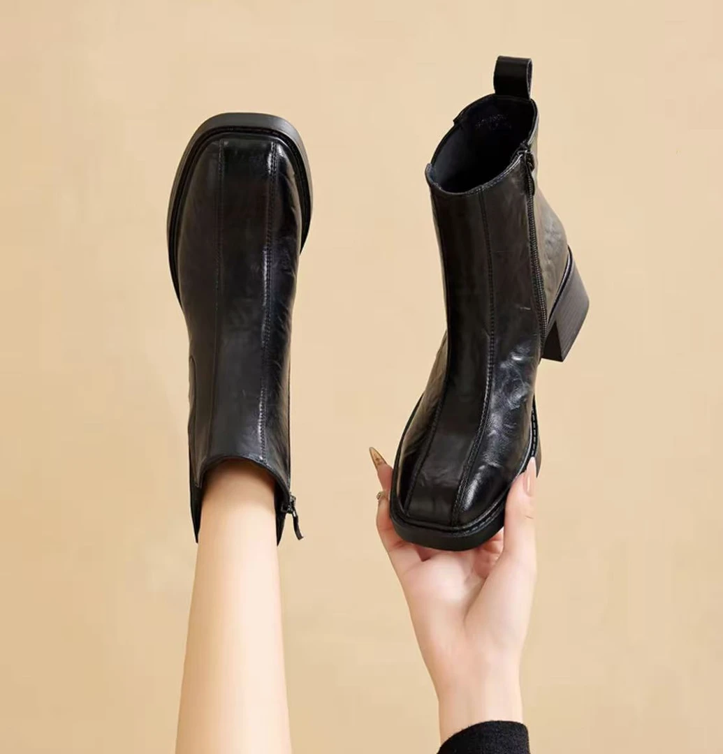 【品牌力荐】秋冬时尚气质百搭高级小靴子X1288