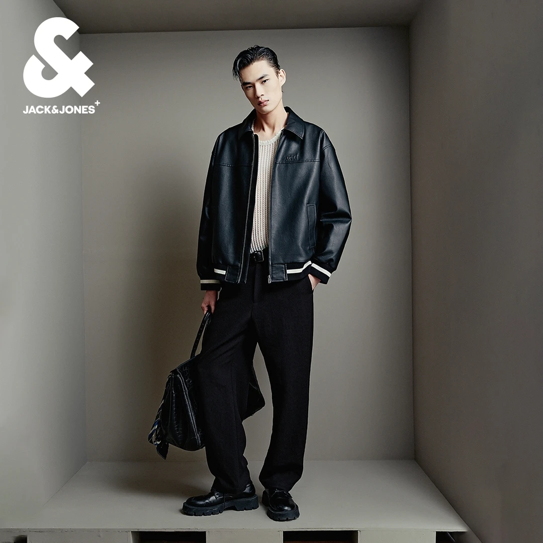 杰克琼斯柔和机能DALI联名款春季字母钢印略宽松夹克外套休闲男款