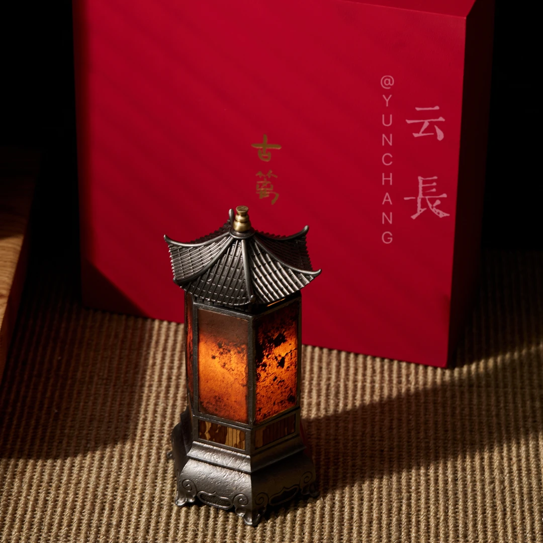 云长 古篱湘妃竹六方灯塔