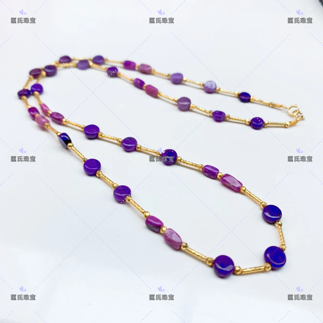 匡氏臻选 18K舒俱来玉化圆饼项链 Z-HL-A6909（多样性发一）