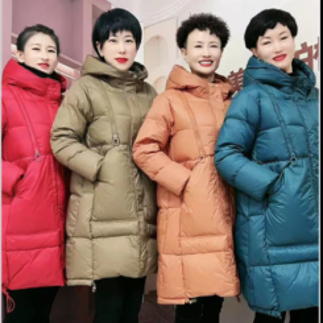 大拉链韩版宽松中老年女士加肥保暖外套