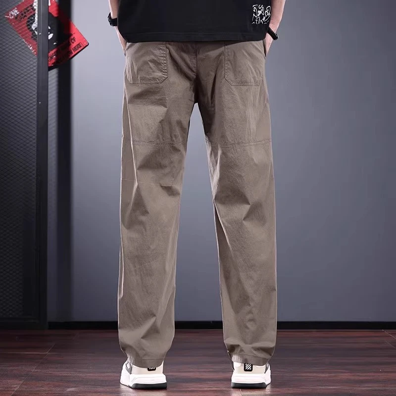 ZaSaFran~工装休闲裤男轻薄透气宽松直筒速干裤高端百搭通勤长裤