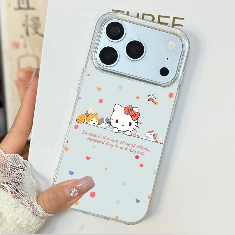 波点kt猫适用iPhone17/17Pro软壳16手机壳17Air防摔16pro大孔透明