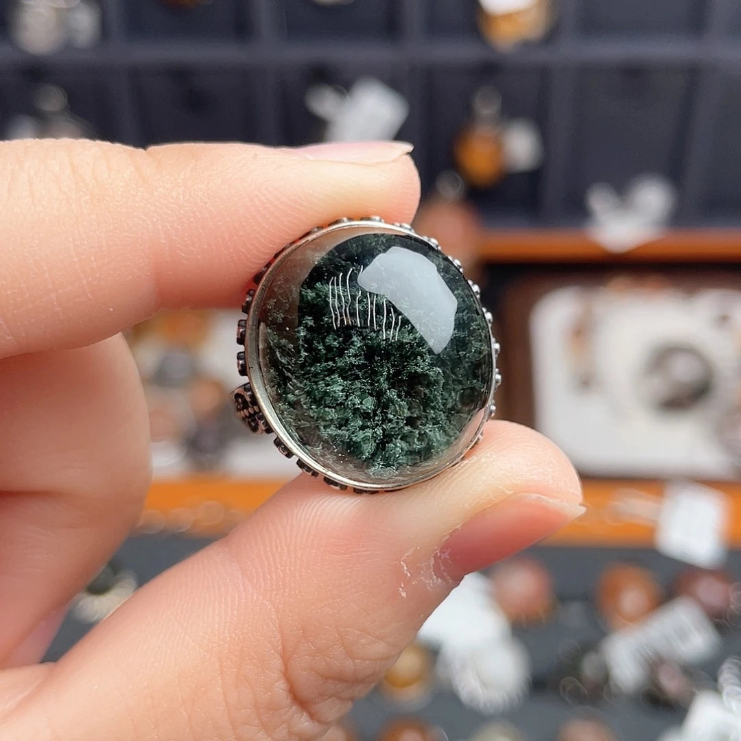水晶戒指银S925镶嵌水****