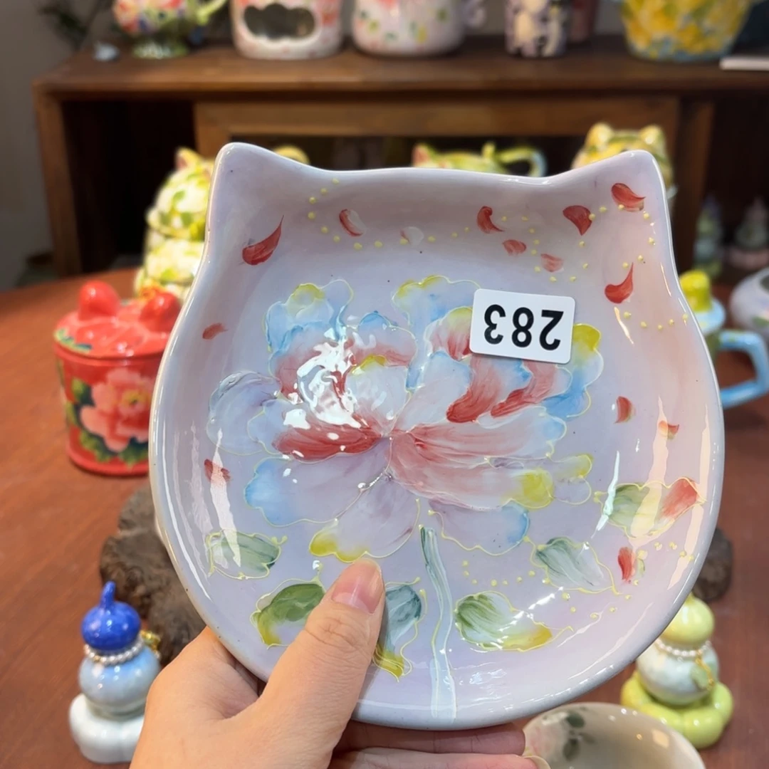 景德镇手绘高温釉下彩陶瓷茶具