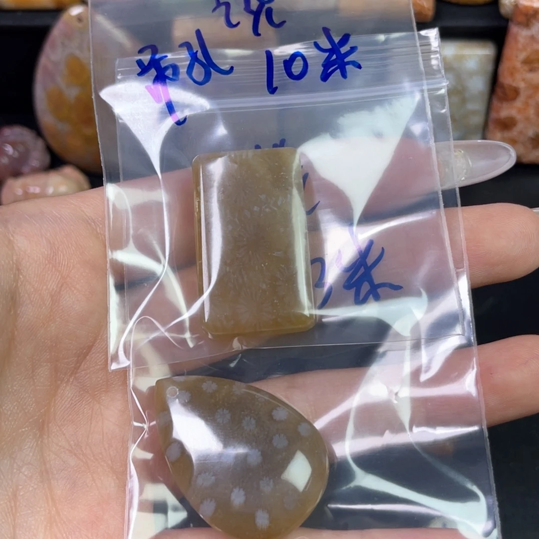 硅化珊瑚（珊瑚玉）吊坠未镶嵌