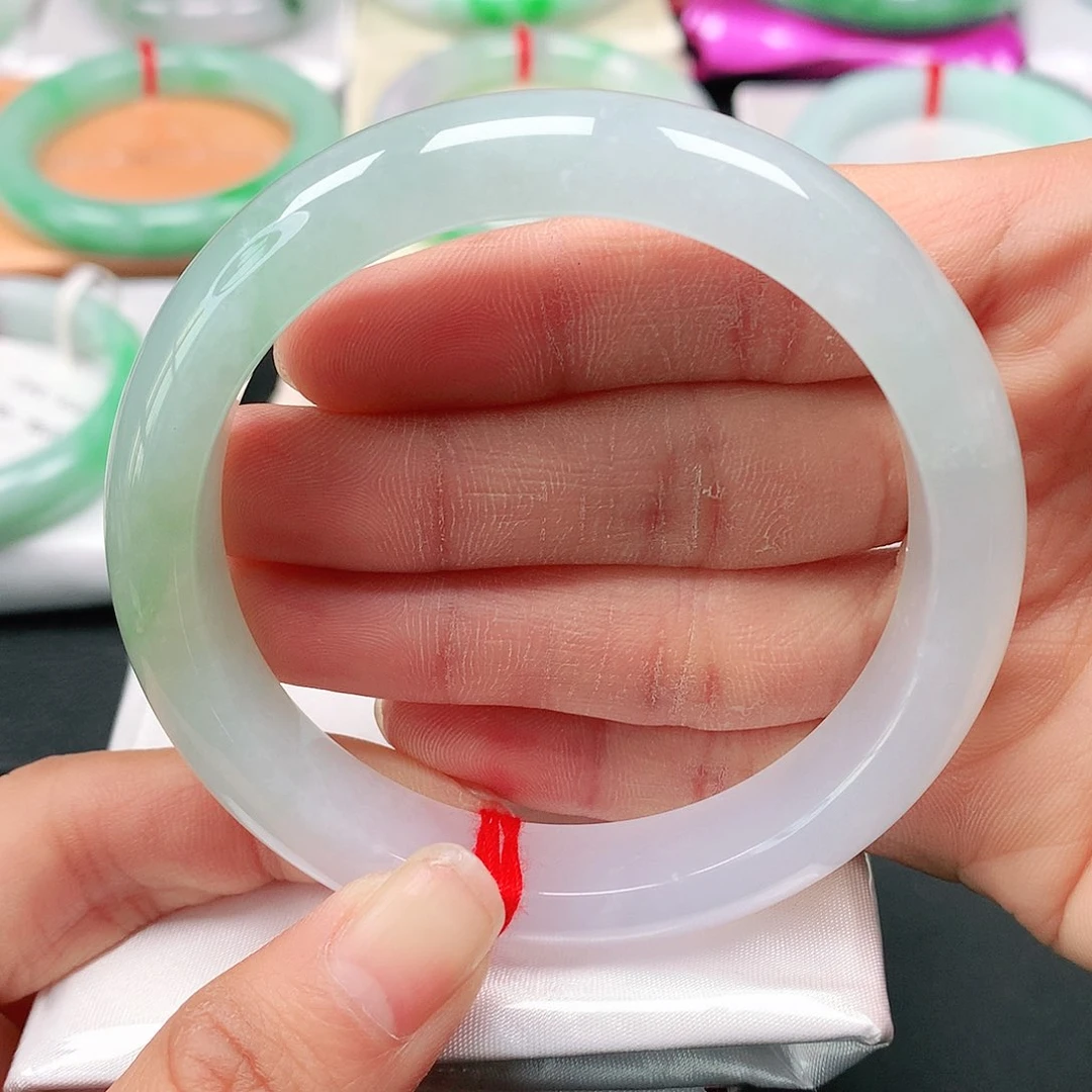 翡翠手镯未镶嵌天然翡翠手镯56