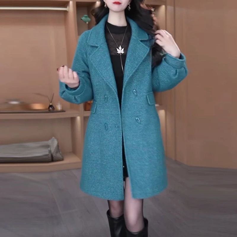 雪花绒夹棉加厚外套2025冬季新款氛围感轻奢气质显瘦保暖女士大衣