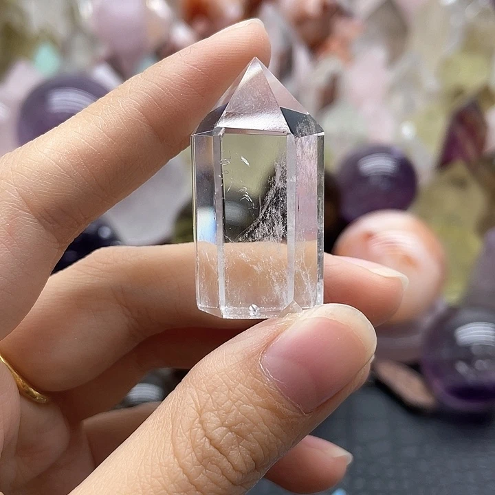 水晶珠宝半成品未镶嵌35蓝针柱