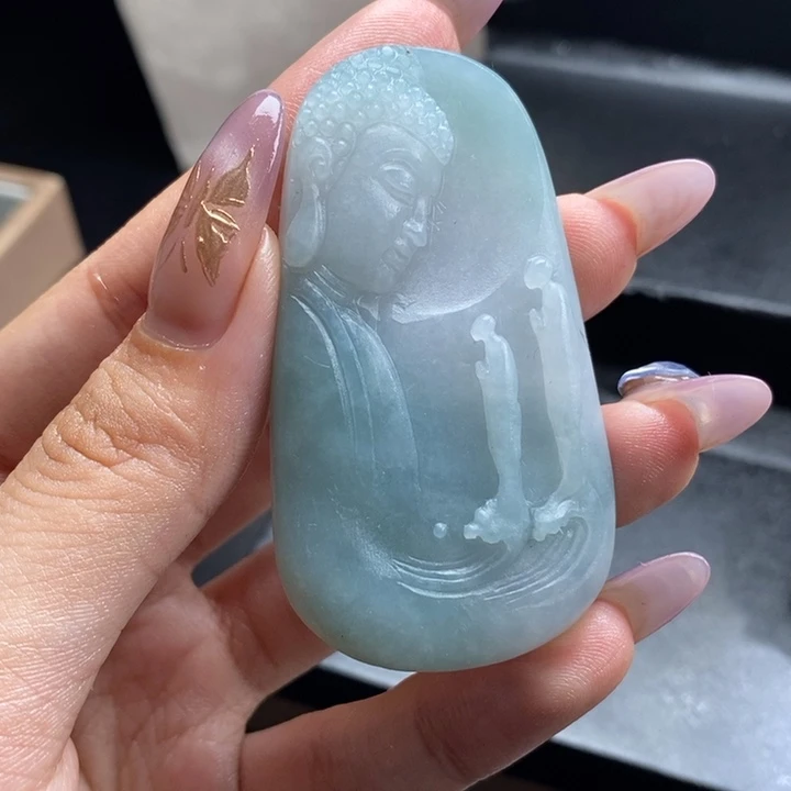 未镶嵌定制翡翠佛观天下