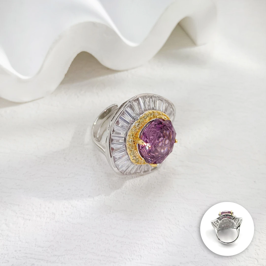 铜合金合成锆石戒指 WHSM-007519【樱雾朝昭】戒指轻奢时尚精致