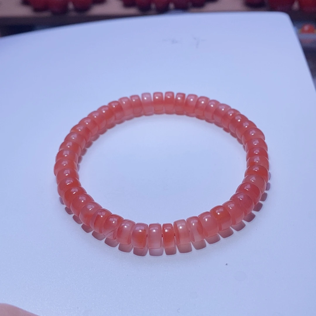 南红玛瑙未镶嵌手串卡7.3