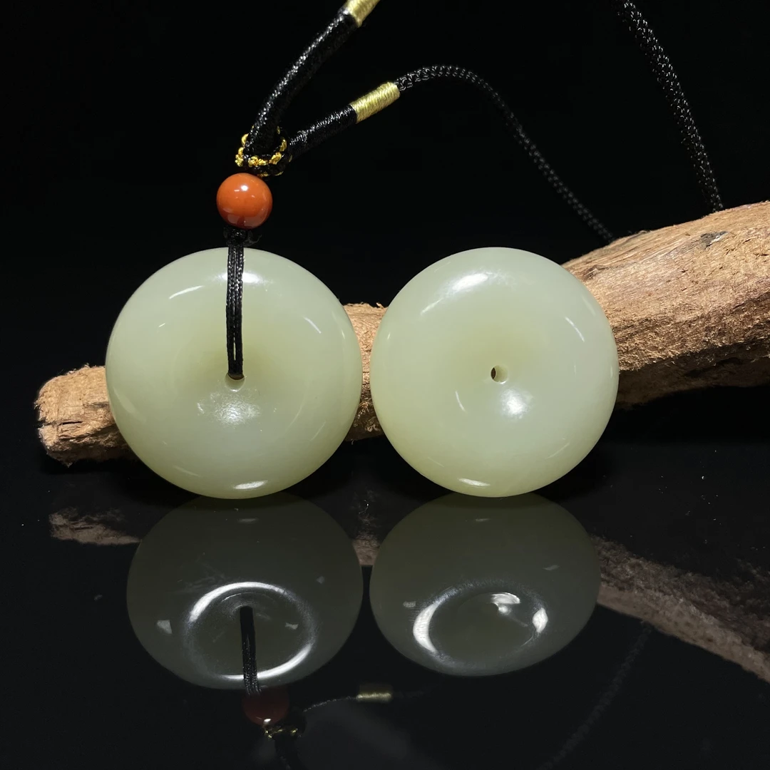 【润家玉】和田玉平安扣吊坠挂件多样性发其一 R146-050