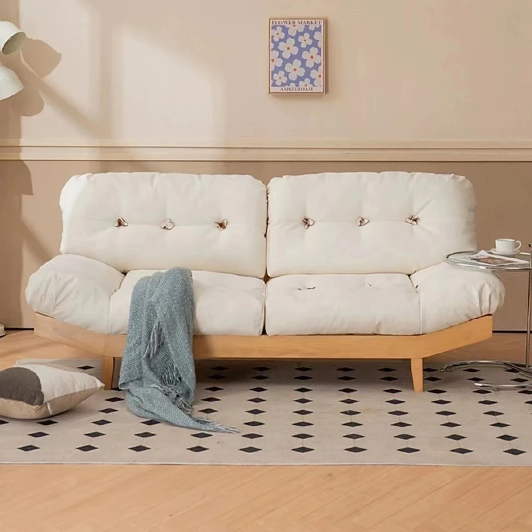 {工厂专属}品牌代工三人位客厅红橡木沙发全实木云朵沙发轻奢家用